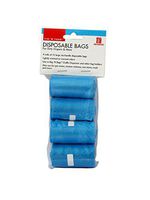 J.L. Childress Tie 'N Toss, On-The-go Disposable Bags for Dirty Diapers, Soiled Clothes, Pet Waste, and More. Includes 60 Large Disposable Tie-Handle Bags, Blue