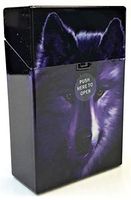 Eclipse Wolf Series Full Face Design Hard Plastic Crushproof Cigarette Case, 2ct, Kings, 3116D17-2