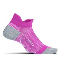 Feetures Unisex Plantar Fasciitis Cushion No Show Tab Sock (Small, Fuchsia)