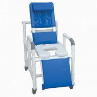 MJM PVC 193-SSDE Medical Reclining Rolling Shower Chair