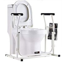 PASLWSSY Toilet Stand Armrest Plastic Handrail Bathroom Shower Booster Disabled Pregnant Women with Non-Slip Handles