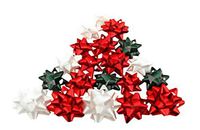Berwick Assorted Christmas Bows 40 Count Red/White/Dark Green