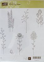 Flowering Fields 7 Rubber Stamp Set