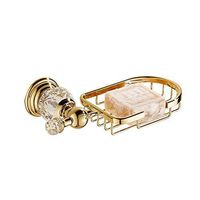 AUSWIND Antique Gold Brass&Crystal Soap Dish Net Wall Mounted Bathroom Accessory XH