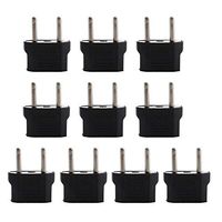 Gimax New 10PCS/Set US USA to EU Europe AC Power Travel Wall Plug Adapter Converter