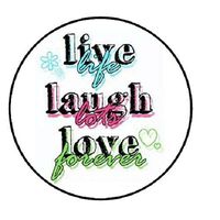 48 Live Laugh Love!!! ENVELOPE SEALS LABELS STICKERS 1.2" ROUND