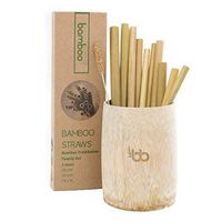 Organic Bamboo Straws - Straws Drinking Reusable for Kids and Adults - Eco Friendly - Bpa-free - Biodegradable - Set of 12 with Cleaning Brush - Handcrafted Natural Alternative to Plastic