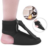 LOLOTU Foot Drop Postural Corrector, Adjustable Foot Droop Orthosis Ankle Night Instep with Orthopedic Rehabilitation,Black,S