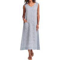 Giulot Women's Casual Loose Pocket Long Dress Sleeveless Racerback T Shirt Dresses Plain Maxi Dresses Outdoor Party Gray