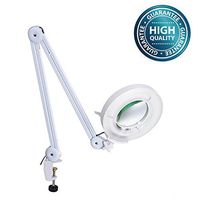 Koval Inc. 5” Diopter Clamp-On Illuminated Magnifying Glass Lamp (5")