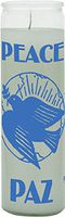 Indio Products Peace White Candle - Silkscreen 1 Color 7 Day