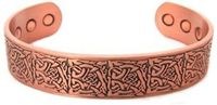 Roger Enterprises Copper Bracelet Cuff with Celtic Design and 6 Magnets