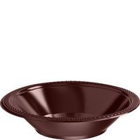 12oz Plastic Bowls | 20ct (Chocolate Brown)