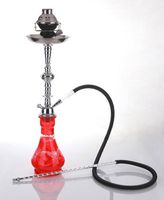 1 hose 23" Egypt Red Hookah Shisha Nargila water glass vase pipes smoke sale