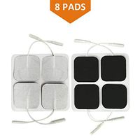 8 Pads of Easy@home 2"x 2" TENS Unit Reusable Self Stick Carbon Electrode Pad - Non Irritating