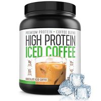 Protein Coffee Iced Coffee, High Protein Coffee, Protein Coffee, Keto Friendly, 18g of Protein, 2g Carbs, All Natural (18 Servings, Chocolate Iced Coffee)