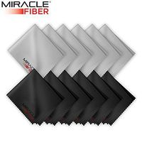 Miracle Fiber Microfiber Cleaning Cloths, Black/Gray (12 Pack)