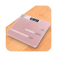Bathroom Floor Body Scale Glass Smart Electronic Scales USB Charging LCD Display Body Weighing Digital Weight Scale,Line Rose Gold