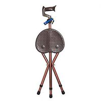 RES&DZ Portable Crutch Stool Adjustable Folding Walking Cane Chair