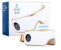 Eye See Eye Massager with Heat - Migraine Relief and Stress Relief! - Electric Air Compression, Vibration and Soothing Music All Included | Adjustable Elastic Band - Great for After Work !
