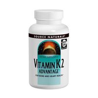 SOURCE NATURALS Vitamin K2 Advantage 2200 Mcg Tablet, 30 Count