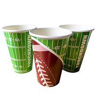 30PCS 16OZ Football Birthday Tailgate Party Disposable Cups for Kids Birthday Decoration Super Bowl Game Day Sport Event