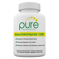 Saccharomyces Boulardii (10 Billion CFU Per Serving) - 120 “Acid Resistant” VCaps | Patented & Clinically Studied Strain | Antibiotic Resistant -Lactose Free | Pharmaceutical Grade | Zero Fillers