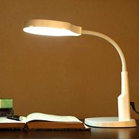 Desktop Magnifying Glass, LED Light can Adjust The Lighting Clip Charging Mode, 10X 20X HD Engraving Repair Children's Old Reading Magnifying Glass White