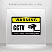 Decal Warning Cctv Video Surveillance Closed-Circuit Television System Atv Vi (5 X 3.25 In)