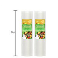 ATWFS Vacuum Sealer Food Saver Bags Food Storage Bags Rolls -25x500cm/10 x 200 Inch - Pack of 2