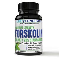 High Quality Pure Forskolin Extract for Weight Loss - Burn Belly Fat + Boost Metabolism, High Potency and Concentration w/ 20% Standardized Forskolin, Non-GMO & Gluten Free