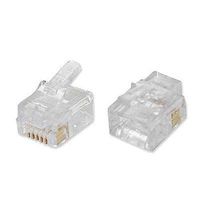 Platinum Tools 100026C EZ-Rj12/11 Connectors, Clamshell, 50Piece