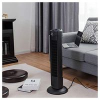 Fan, Fantask 35W 28" Quiet Bladeless Oscillating Tower Fan, Black