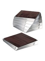 Nambe Espresso Twist Coaster Set, Set of 6