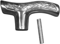 JWL (1) Cane Walking Stick Handle Fritz Style Cast Aluminum with Threaded Rod Connector
