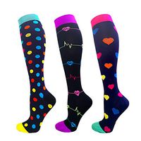 Compression Socks Women & Men 20-30 mmHg (3/6 Pairs), Best Athletic & Medical Running Flight Travel Pregnant