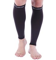 Doc Miller Premium Calf Compression Sleeve 1 Pair 20-30mmHg Calf Support Graduated for Sports Running Edema Recovery Shin Splints Varicose POTS(Black, 4XL-Wide)