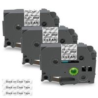 COLORWING Compatible Label Tape Replacement for Brother Ptouch Label Tape Clear TZe-131 TZ-131 1/2 inch Laminated TZe Tape 12mm 0.47", for Brother PTD210 PT1880 PTH110 PTD400 PT1830 PTD600, 3-Pack