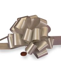 Silver Pull String Bow 5" | Quantity: 50 Width 1 1/4"