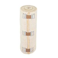 NexSkin 6" Organic Latex Free American Cotton - Comfort Elastic Bandage with Clip Fasteners - Beige, Single Pack