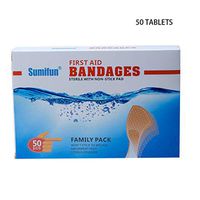 BUBUCAST 50Pcs Family Pack Disposable Waterproof First Aid Bandages Sterile Wound Care Adhesive Plaster Hemostasis Sticker Non-Stick Pad