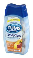 Tums Smoothies Assorted Tropical Fruit - 60 Chewable Tablets