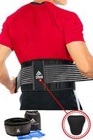 Back Brace - Lower Back Support Belt for Back Pain Relief, Herniated Disc, Sciatica, Scoliosis, Men & Women, Breathable Design Lumbar Pad & Adjustable Straps | Bonus Resistance Band & Carry Bag (L/XL)