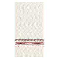 Hoffmaster FP1110 FashnPoint Red and White Dishtowel Printed Dinner Napkin, Ultra Ply, 15 1/2" x 15 1/2", 1/8 Fold (8 Packs of 100)
