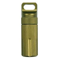 CHICTRY EDC Accessory Case Airtight Waterproof Aluminum Alloy Outdoor Survival Pill Capsule Match Battery Seal Bottle Holder Container for Camping Hiking Army Green One Size