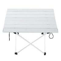 Camping Aluminum Table, Vacio Outdoor Folding Table Portable Lightweight Mini Rectangle Table, Compact Camp Picnic Table for Beach Backyards BBQ Party with Storage Bag