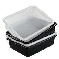 Begale 4-Pack Small Wash Basin Commercial Tote Box, 8 Liter Utility Bus Tubs