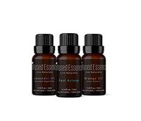 Infused Essence 100% Pure Therapeutic Grade Essential Oil Bundle. Rest & Relaxation. Comes with Fast Asleep Essential Oil, Lavender Essential Oil & Orange Essential Oil. Made in USA
