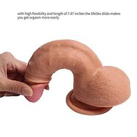 Realistic Massage Ďîldɔ with Powerful Suction Cup, Suitable for Female Beginners, Dolls, Rubber Toys Silicone Material CHASPAT0325