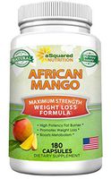 100% Pure African Mango Extract Cleanse (180 Capsules) Plus Raspberry Ketones & Green Tea Complex, Irvingia Gabonensis Seed Fat Burner, Fast Weight Loss Diet Pills Supplements, Detox Drops Slim Prime